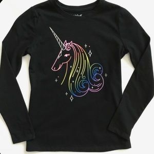 (Worn once) Girl’s Cat & Jack Long Sleeve Unicorn Shirt